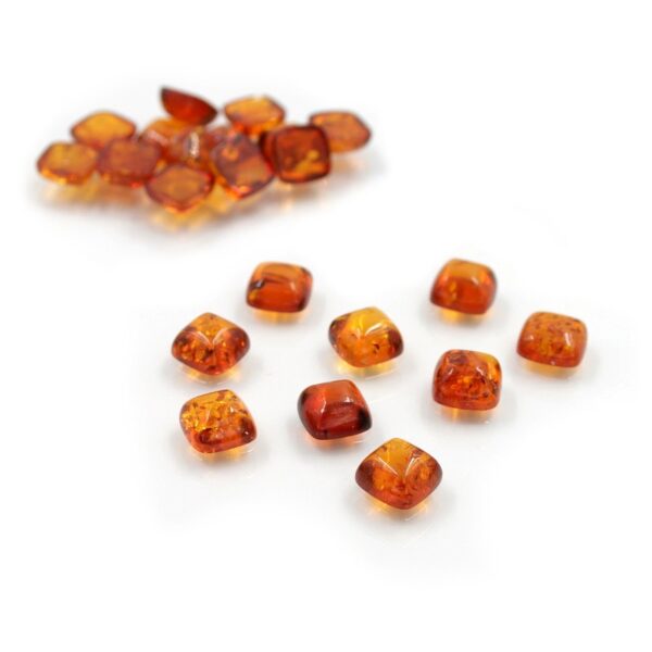 Baltic Amber cabochon square shape size 8mm