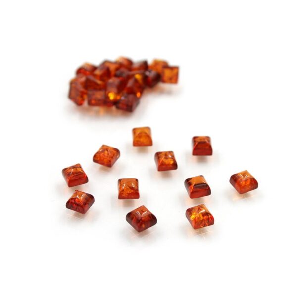 Baltic Amber cabochon square shape size 5mm