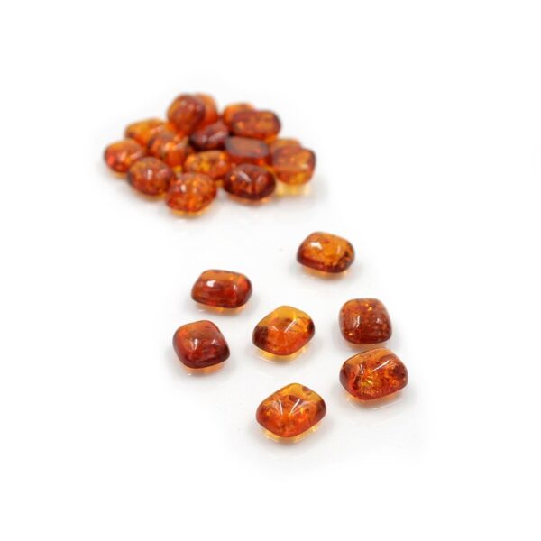 Baltic Amber cabochon rectangular shape size 12x10mm