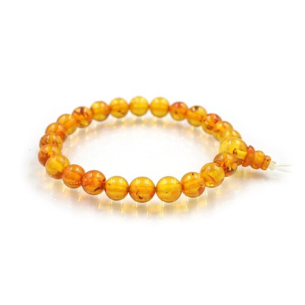 Ambra Baltica cognac bracciali elastici round
