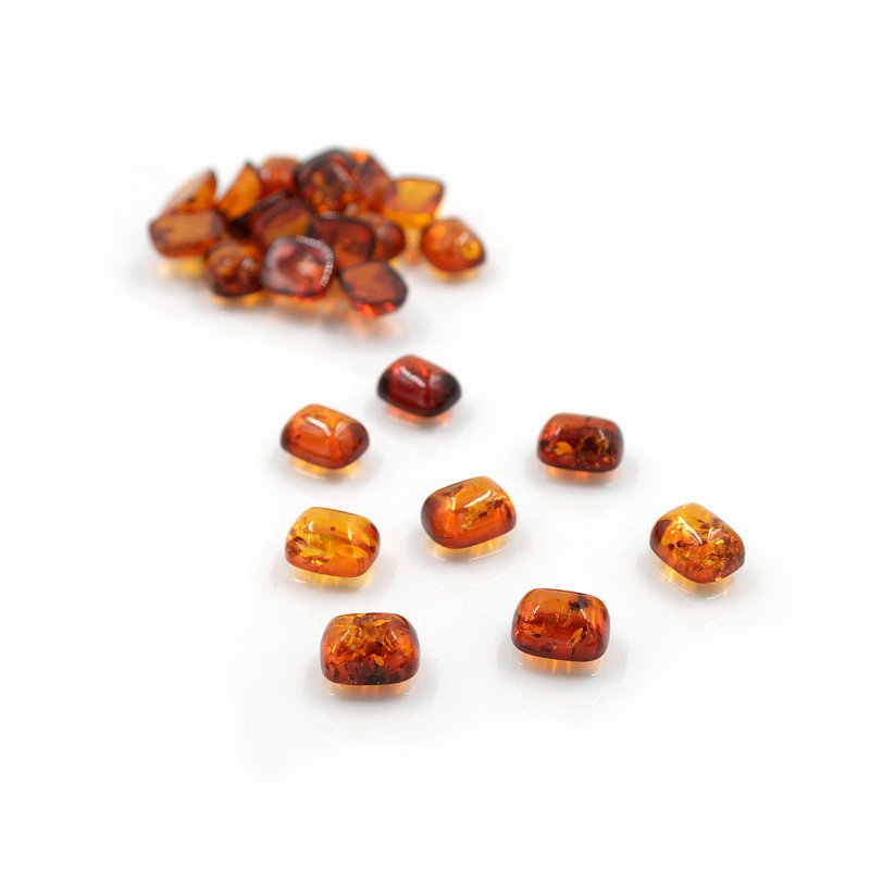 Baltic Amber cabochon rectangular shape size 10x8mm