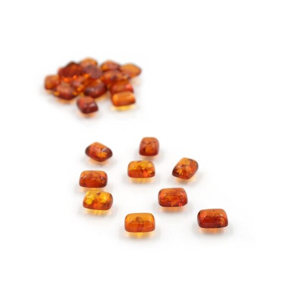 Baltic Amber cabochon rectangular shape size 8x6mm