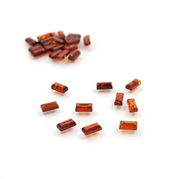 Baltic Amber cabochon rectangular shape size 8x4mm