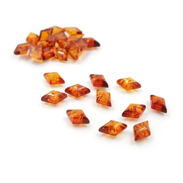 Baltic Amber cabochon rhombus shape size 15x10mm