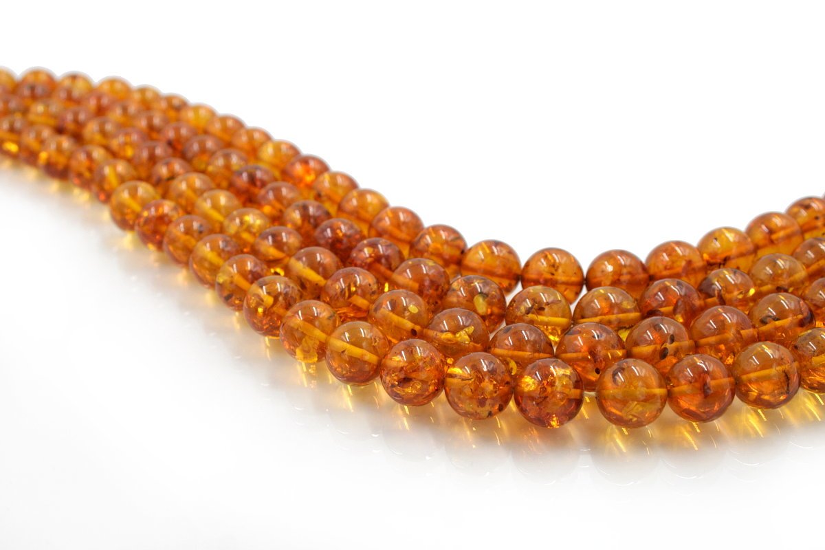 Baltic Amber strands round shape size 12-13mm - Image 3