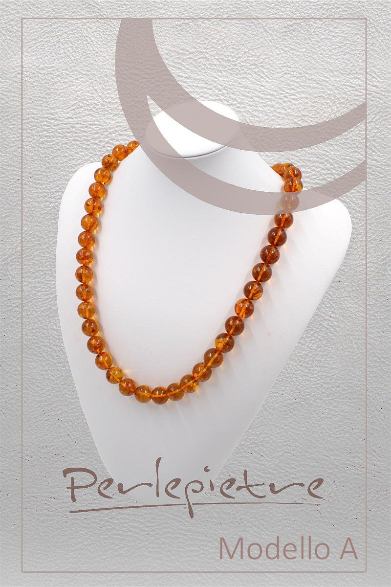 Baltic Amber strands round shape size 14-15m - Image 3
