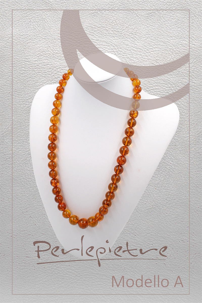 Baltic Amber strands gradation round shape - Image 3