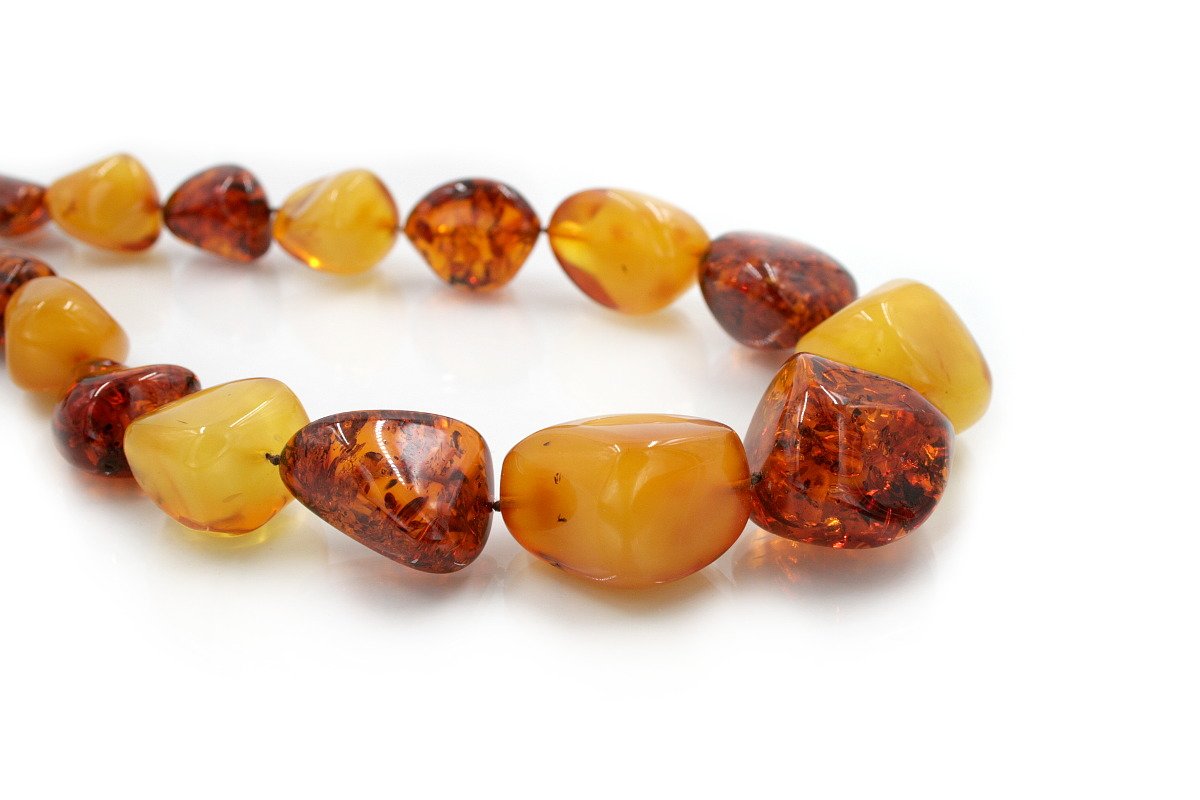 Baltic Amber strands multicolor stone shape - Extra Quality - Image 3