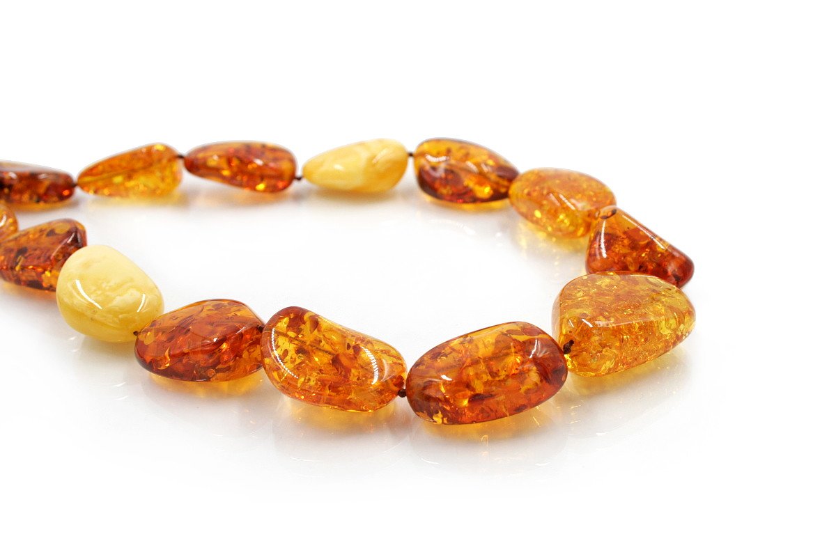 Baltic Amber strands multicolor stone shape - Extra Quality - Image 4