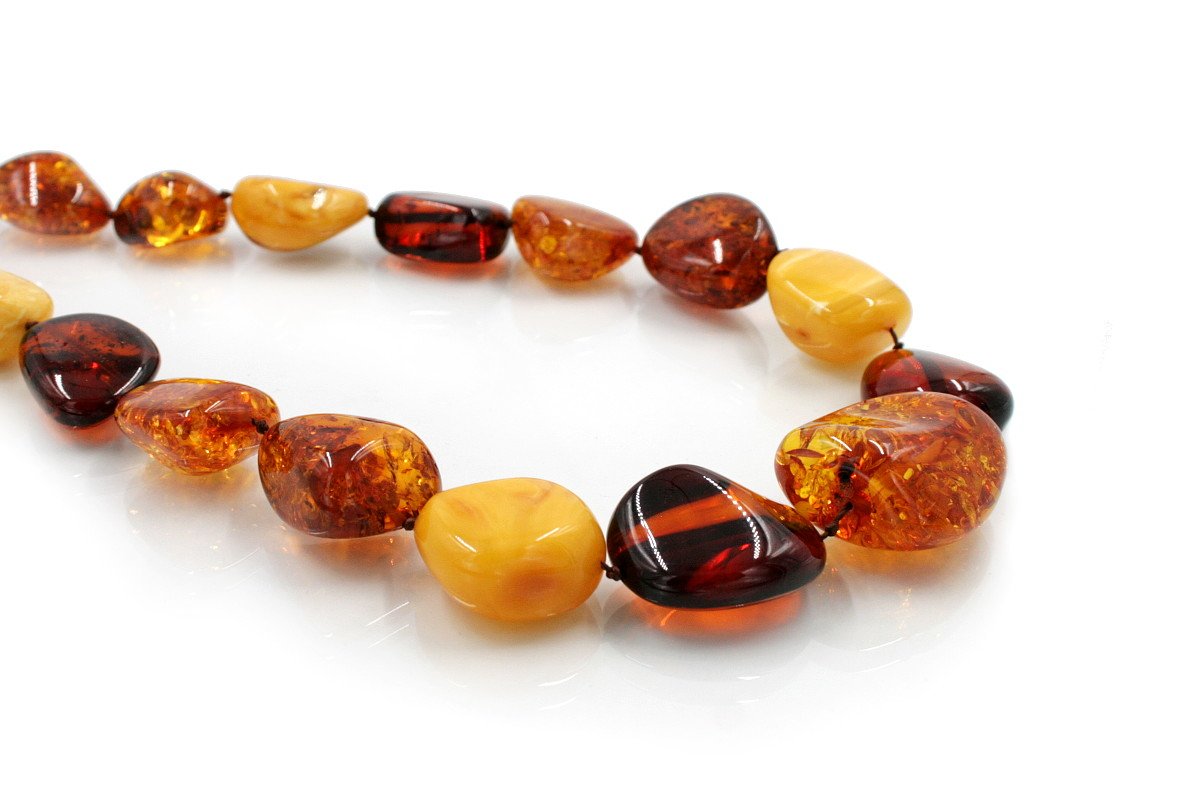 Baltic Amber strands multicolor stone shape - Extra Quality - Image 5