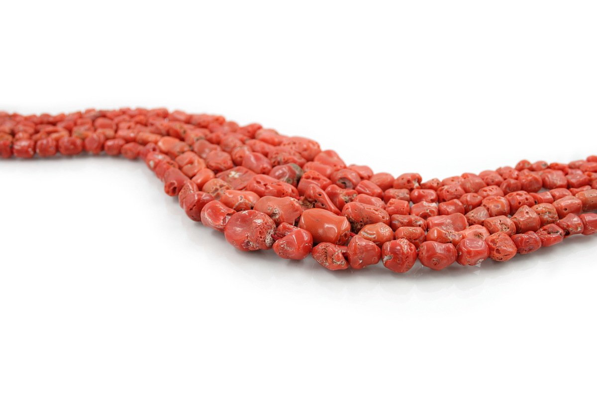 Mediterranean Coral gradation strands tumbles shape