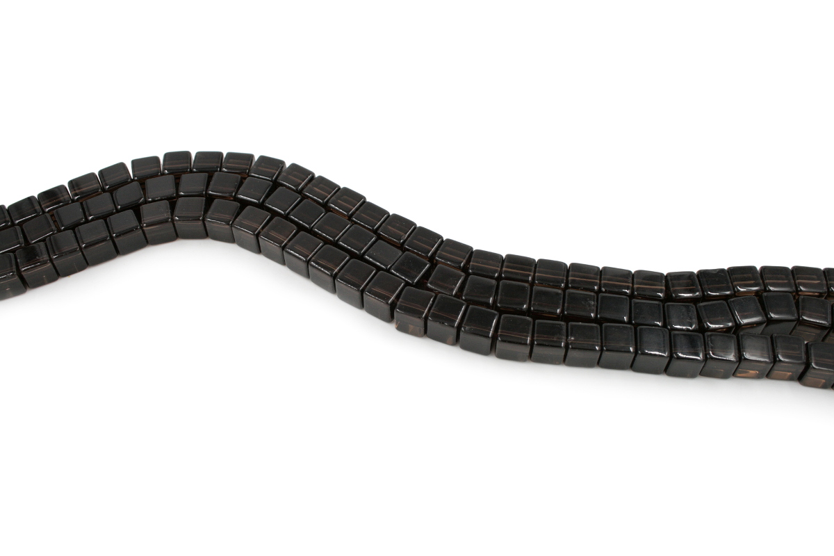 Smoky Quartz strands dice shape size 10mm