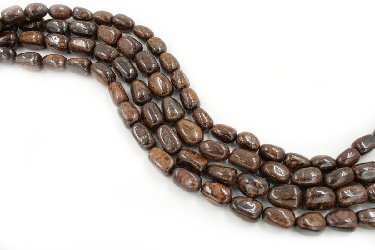 Bronzite strands stone shape size 15x20mm