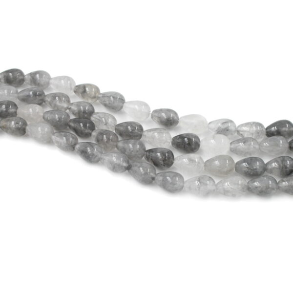Cloudy quartz fili drop 14x10mm