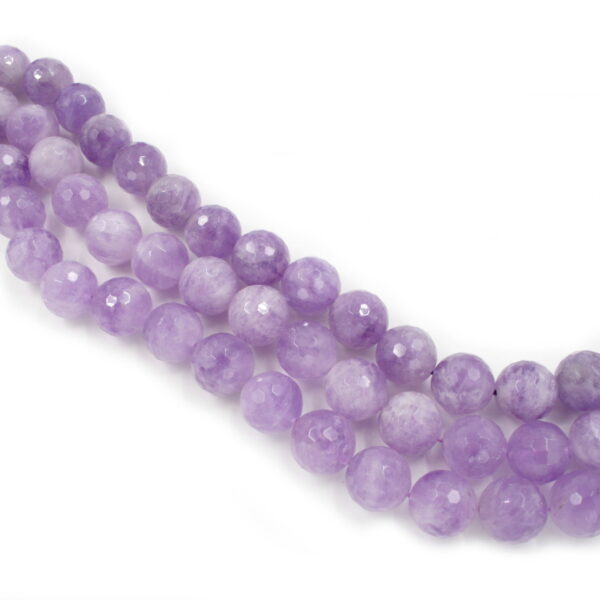 Lavender Amethyst strands faceted round shape size 16mm