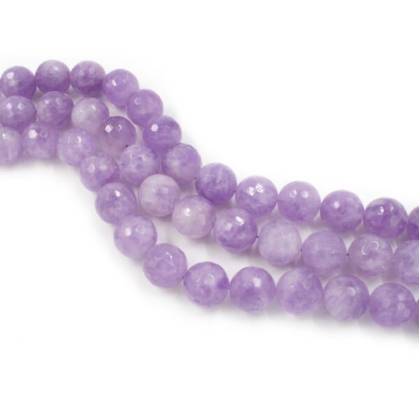 Lavender Amethyst strands faceted round shape size 18mm