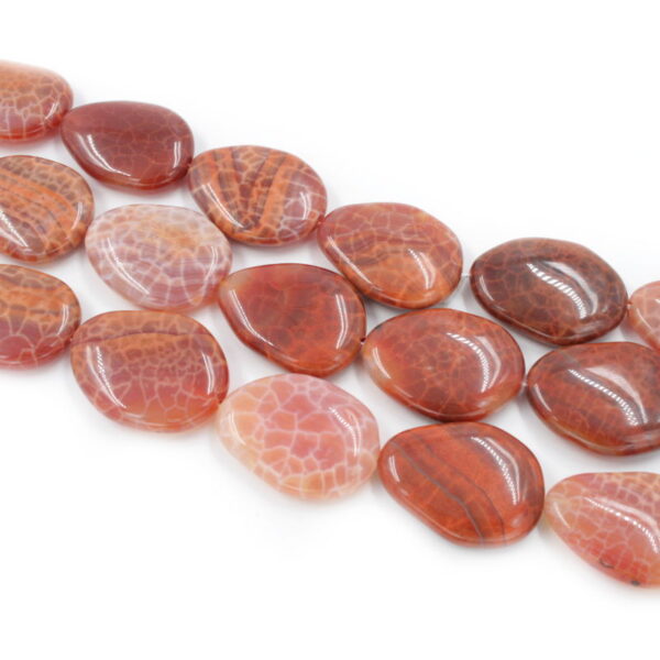 Fire agate strands stone shape size 40x30mm