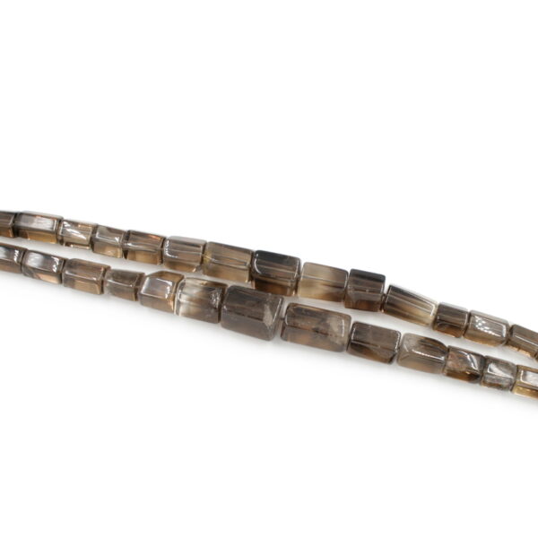 Smoky Quartz strands hexagonal cylinders shape size 11-19mm
