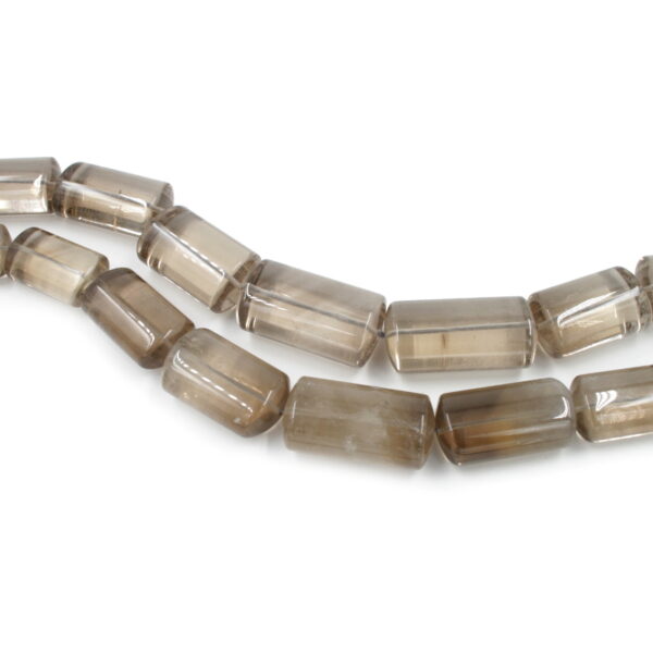 Smoky Quartz strands cylindrical shape size 15-20mm