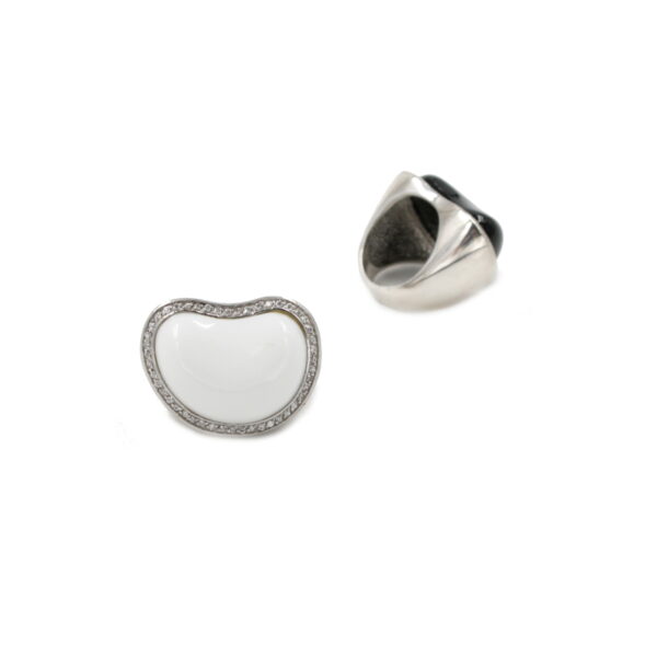Sterling silver ring with semiprecious stones and zircons