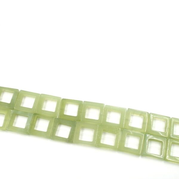 New jade strands square frame shape size 28mm