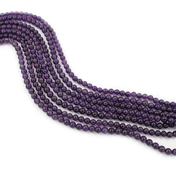 Amethyst strands round shape size 5mm - AA Quality