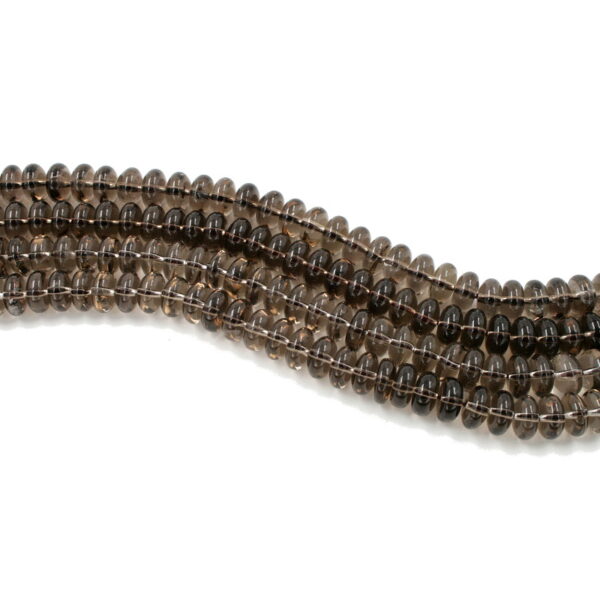 Smoky Quartz strands washer shape size 12x6mm