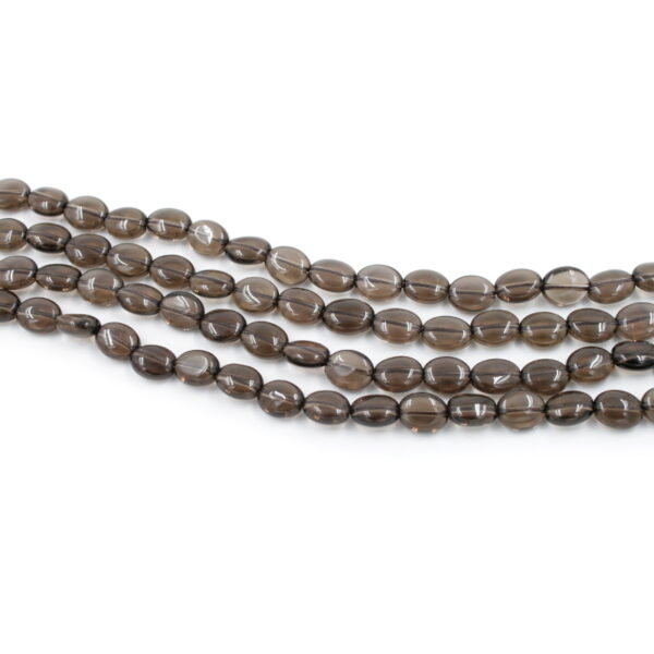 Smoky Quartz strands "lentils" shape size 10x8mm