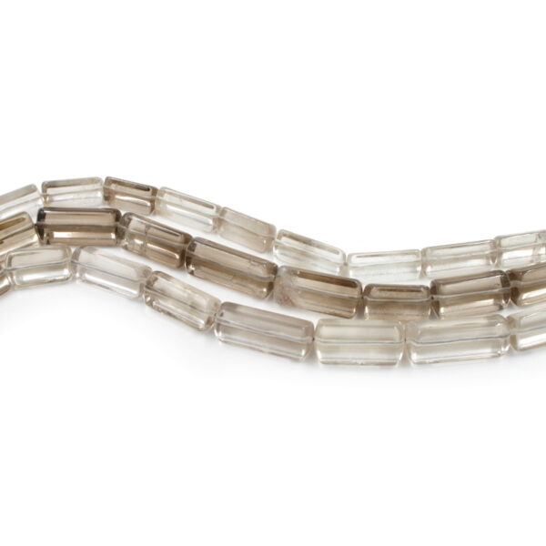 Smoky Quartz strands triangular cylinder shape size 24mm