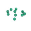 Zircon loose resin beads round shape passing hole size 12mm Emerald color