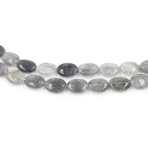 Cloudy quartz strands oval shape size 20x15mm