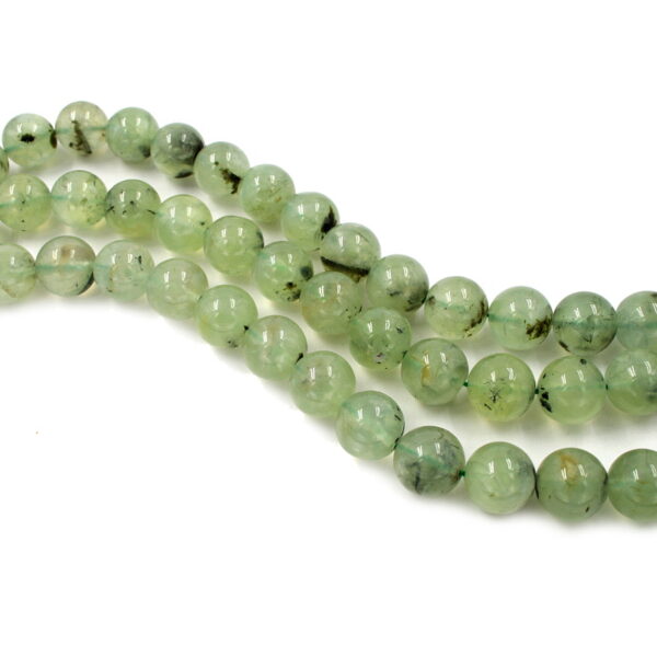 Green Tourmalinated Quartz strands round shape size 16mm