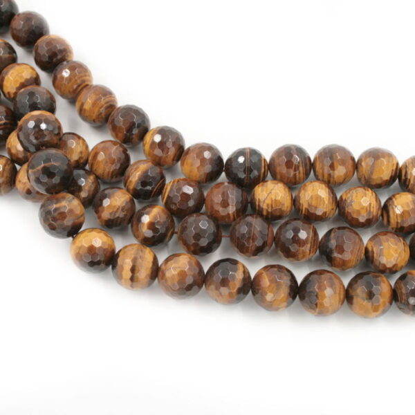 Tiger Eye strands faceted round beads 3mm to 20mm
