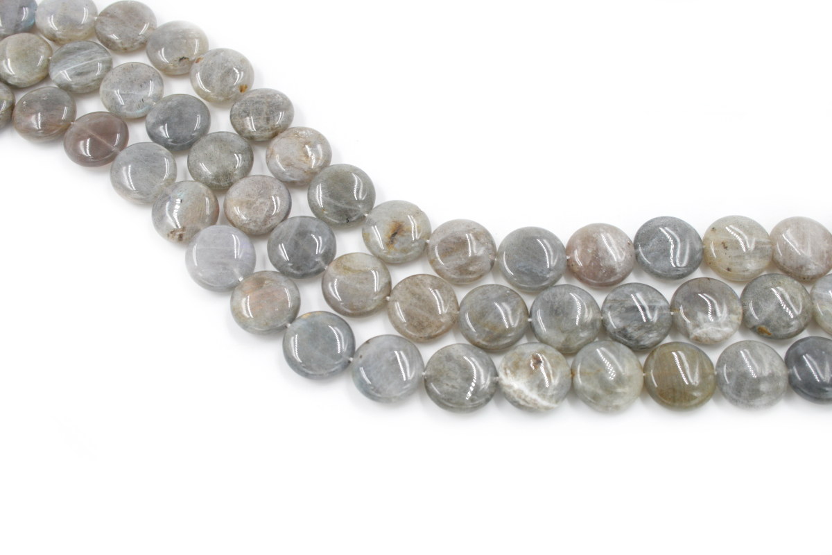 Labradorite strands coin shape size 15mm