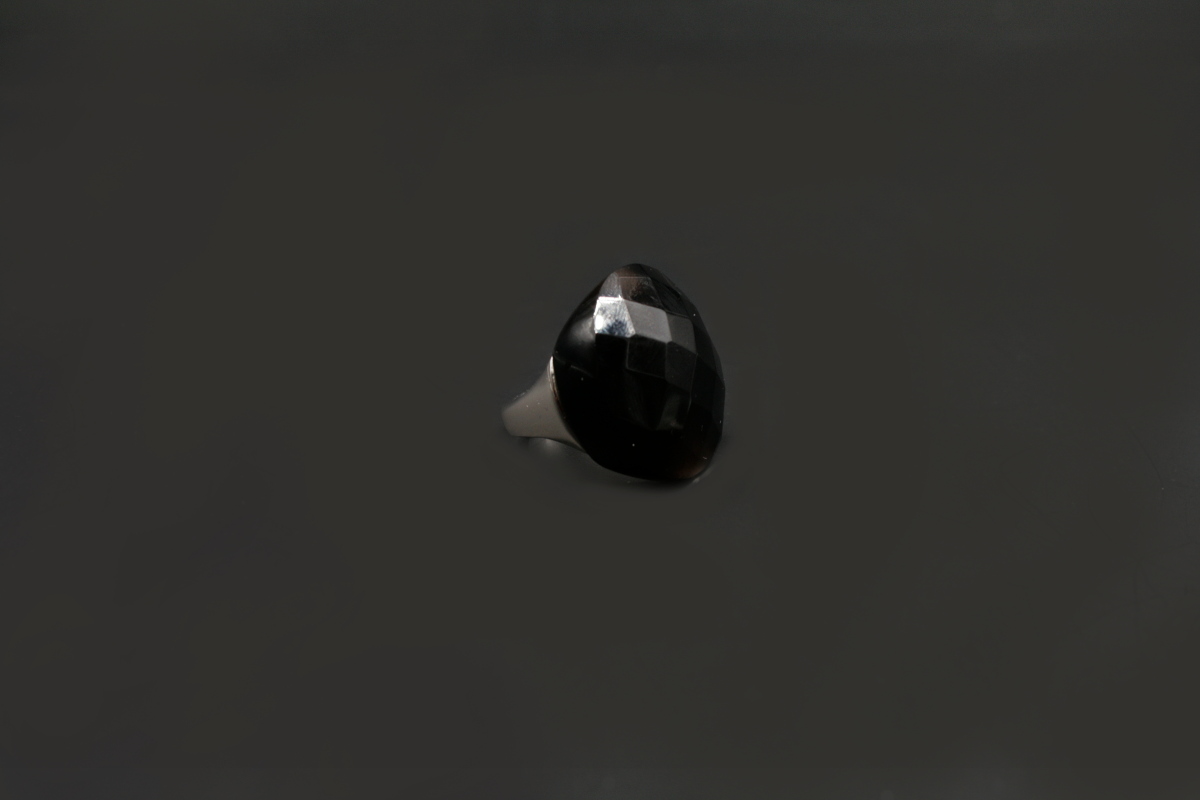 Anello argento pietra dura round sfaccettata 27mm - Vari Colori - immagine 3