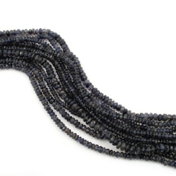 Iolite strands faceted washer Various measures