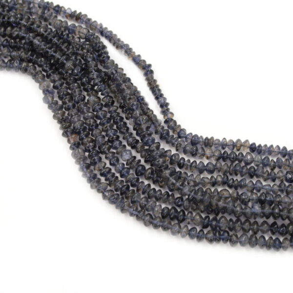 Iolite strands button shape