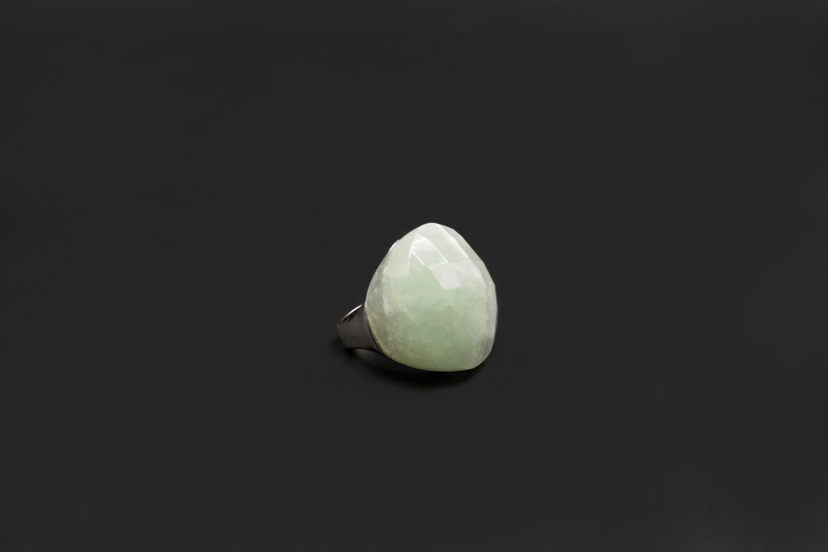 Anello argento pietra dura round sfaccettata 27mm - Vari Colori - immagine 5