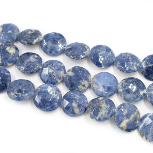 sodalite fili monete sfaccettate 35x9mm