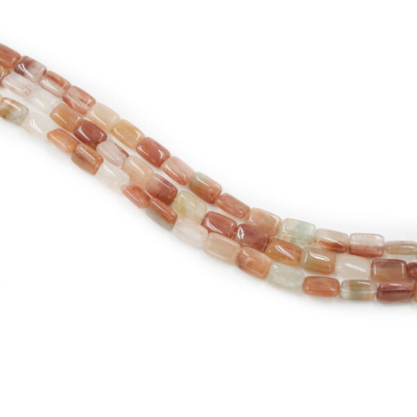 Red Crystal strands rectangular shape size 12x8mm