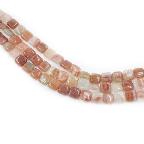 Red Crystal strands square shape size 10mm