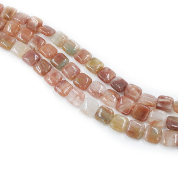 Red Crystal strands square shape size 12mm