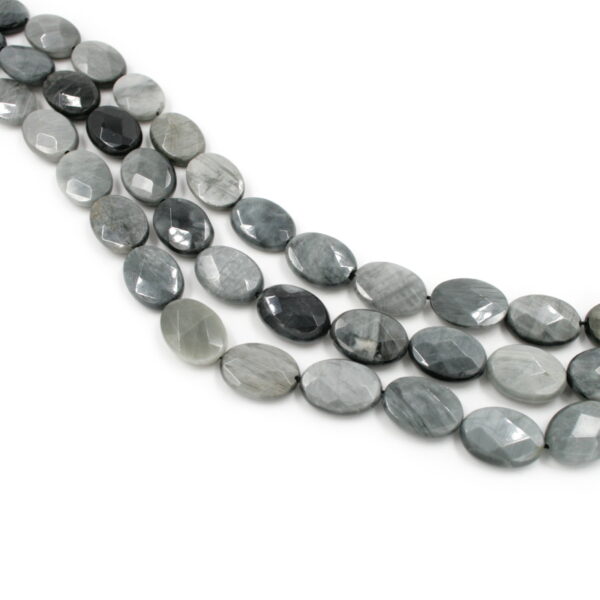 Eagle Eye strands faceted fial oval shape size 18x13mm