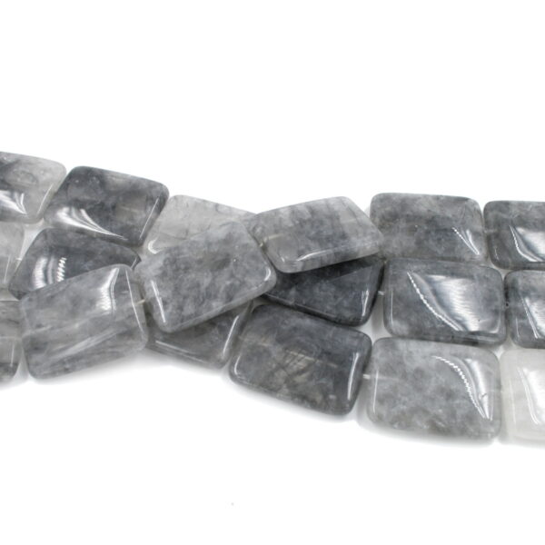 Cloudy quartz strands rectangular shape size 40x30mm