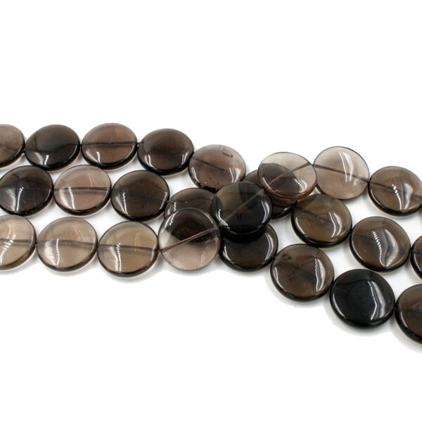 Smoky Quartz strands round shape size 20mm