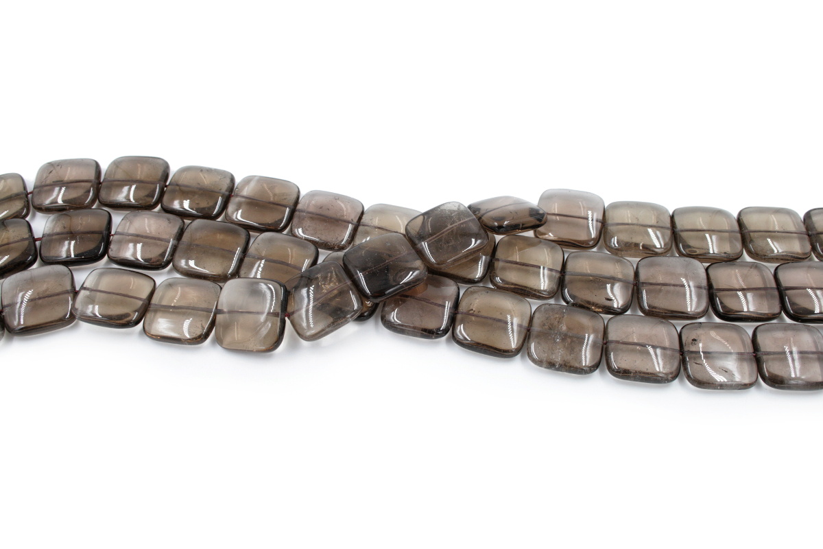 Smoky Quartz strands square shape size 20mm
