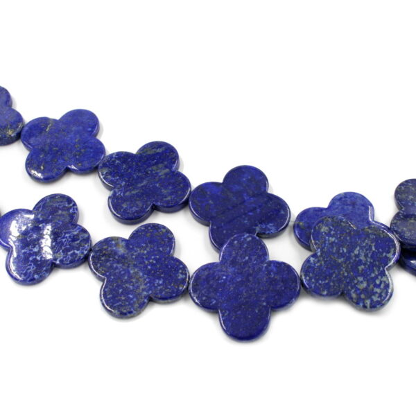 Lapis strands flat flower shape size 35mm