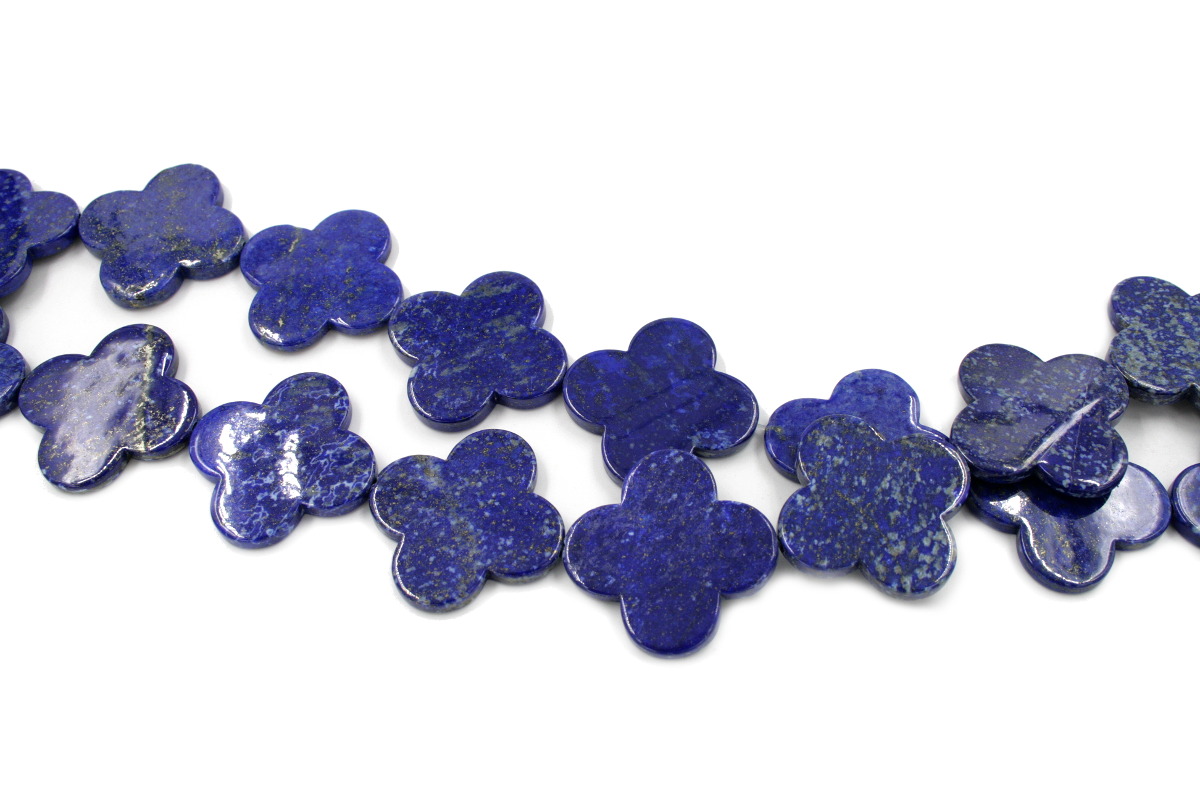 Lapis strands flat flower shape size 35mm