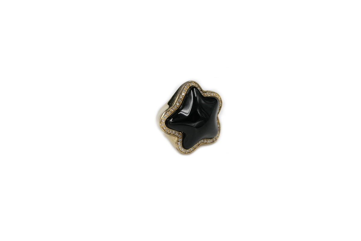 Anello in argento stella con zirconi e pietre dure - immagine 5