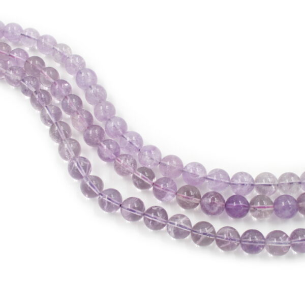 Amethyst strands round shape size 12mm